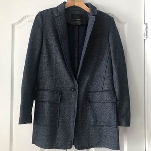 Banana Republic Blue Wool Felt Coat Jacket XS